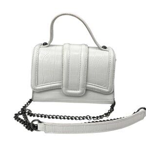 ZARA Women's White leather mini bag